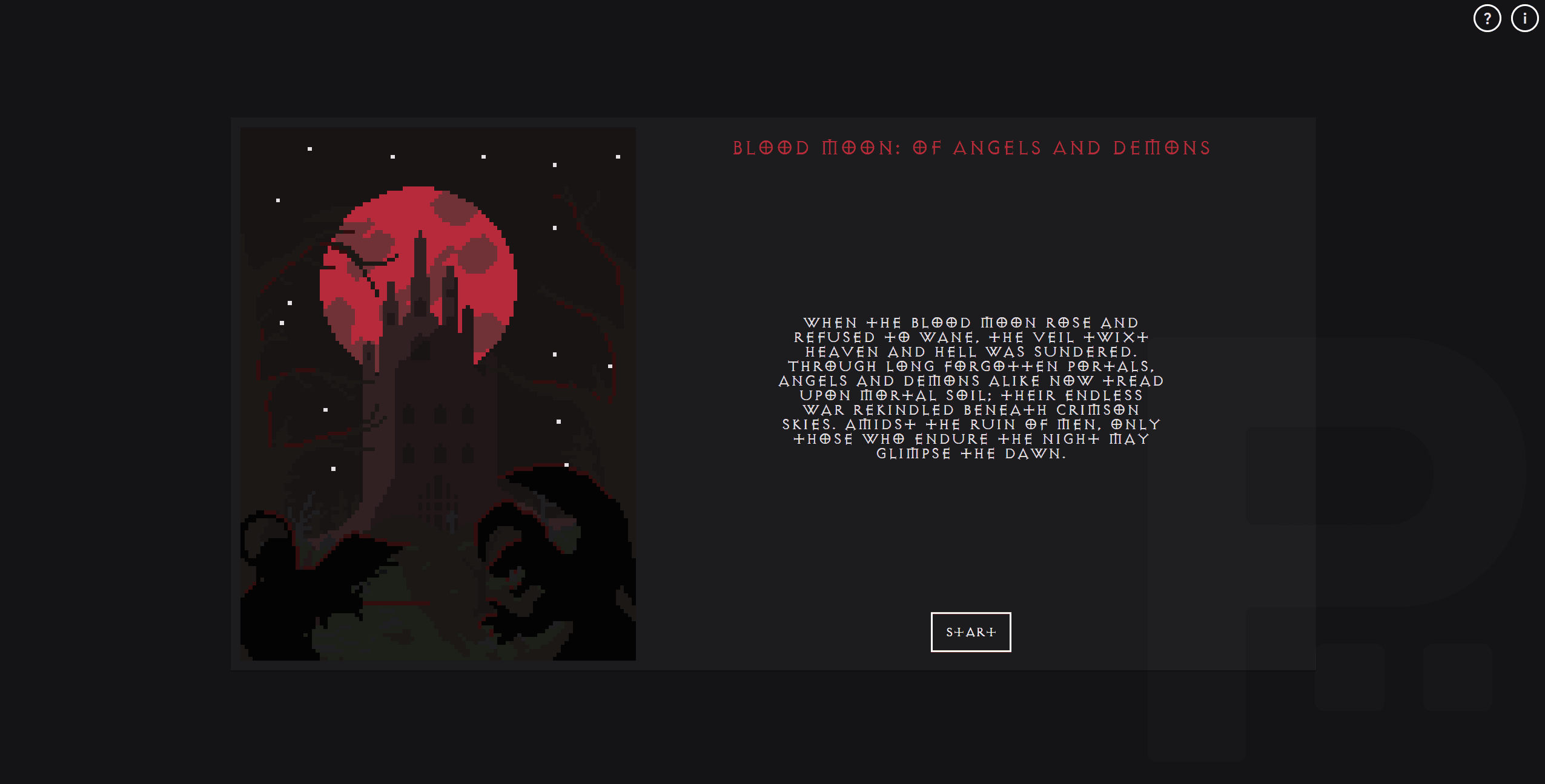 Blood Moon: Titlescreen